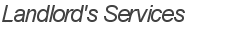 Landlords services